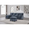 VASIP 106" U-Shaped Modular Cloud Couch Sectional ,4-Seat Chenille Sleeper Sofa with Chaise Lounge, Ottoman for Living Room,Emerald - 3 of 4