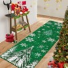Coolmee Christmas Tree Snowflake Non Slip Kitchen Rugs ,  Forest Washable Kitchen Runner Rug Sets for Winter New Year Xmas Party Green - 4 of 4