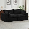 AENKYO Cloud Boneless Loveseat Sofa, Corduroy Modular Sectional with Oversized Comfort, Modern Living Room Design - 2 of 4