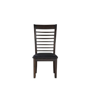 Acacia Hardwood Ally Side Chair (Set of 2) with Vinyl Leather-Look Seat, Kiln-Dried Wood, Mortise-and-Tenon Construction and Hand-Stained Finish - 1 of 4