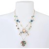 "Betsey Johnson Women's Butterfly Charm Layered Necklace - Dainty Gold/Silver Pendant, Adjustable Chain, Trendy Stackable Jewelry Gift" - 2 of 4