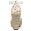 Allegra K Women's Lace Platform Espadrilles Wedge Sandals - 3 of 4