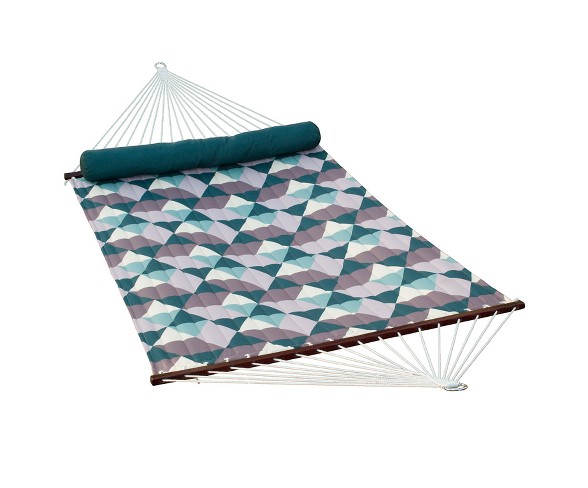 13' Quilted Hammock with Matching Pillow - Teal - Algoma