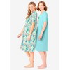 Dreams & Co. Women's Plus Size 2-Pack Short-Sleeve Sleepshirt - 4 of 4