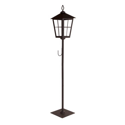 Metal Lantern Post with Wreath Holder 43.25"H