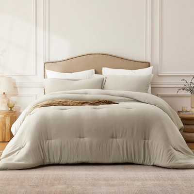 BAGOKIE 2/3PCS Comforter Set with Comforter & Pillowcases
