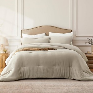 BAGOKIE 2/3PCS Comforter Set with Comforter & Pillowcases - 1 of 4