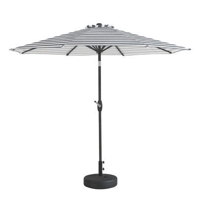 WestinTrends 9 Ft Outdoor Patio Market Umbrella with Black Round Base