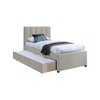 Meridian Furniture,Harper Linen Textured Fabric Twin Trundle Bed - 2 of 4