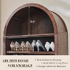 SinCiDo Arched Bookshelf, Modern Farmhouse Bookshelf Storage Cabinet w/Adjustable Shelves, Wood Bookshelf w/Open Display Shelf for Home Office - 2 of 4