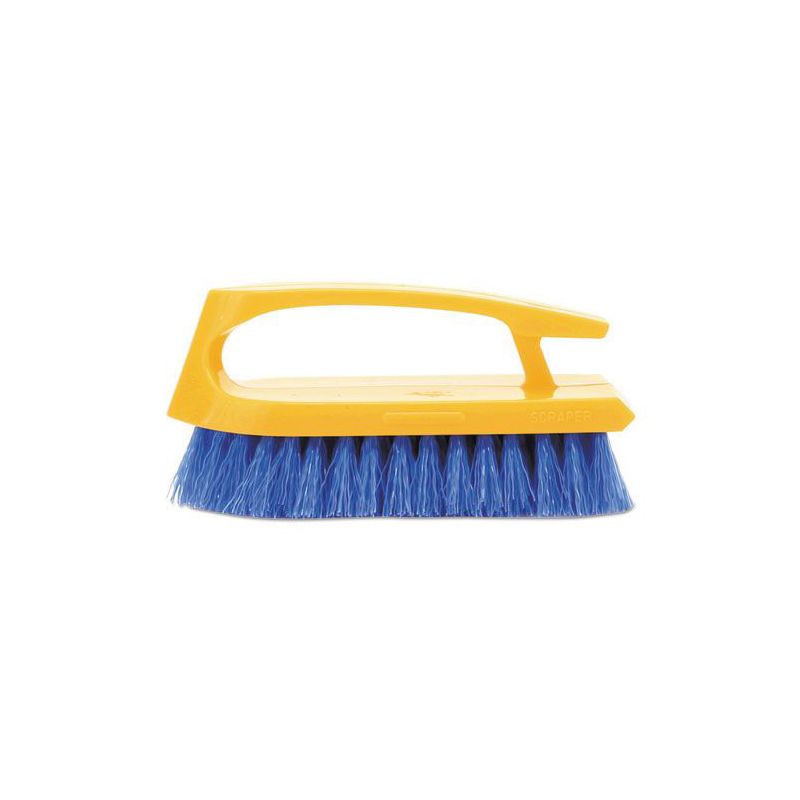 Rubbermaid Commercial FG648200COBLT Long Handle 6 in. Scrub Brush - Yellow/Blue, 4 of 5
