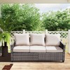 Decksplore Patio Furniture Set 3 Piece Wicker Outdoor Furniture All-Weather PE Rattan with Cushions - 3 of 4