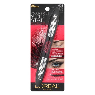 L'Oreal Paris Voluminous Superstar Red Carpet Waterproof Mascara - 626  Extra Black - 0.41 Fl Oz : Target