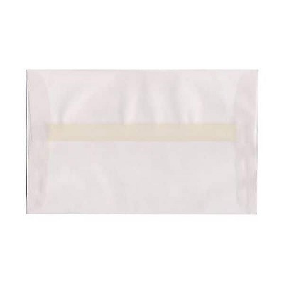 JAM Paper A10 Translucent Vellum Invitation Envelopes 6 x 9.5 Clear 31284