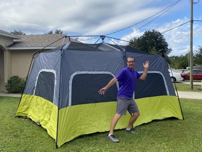 Core Equipment 14' X 10' Lighted Instant Cabin Tent With Screen Room, Sleep  10