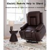 Large Power Lift Recliner Chair for Elderly, Faux Leather Reclining Sofa w/ Heat, Massage, Side Pocket & Cup Holder for Living Room,21" width - 4 of 4