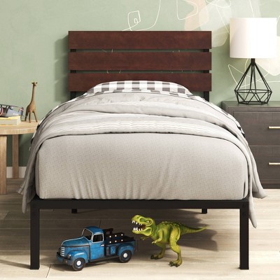 Figari Bamboo And Metal Platform Bed Frame Coffee Bean - Zinus : Target