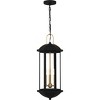 Crestfield 3-Light Matte Black Outdoor Hanging Lantern - 4 of 4