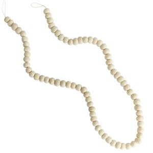 Split P Wool Cream Ball Garland - 1 of 3