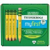 Ticonderoga® My First® Short Wooden Pencils, Large Triangle Barrel, Sharpened, #2 HB Soft, With Eraser, Yellow, 36 Count - 2 of 4