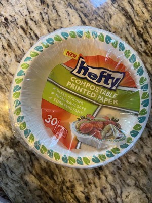 Hefty® Compostable Printed Paper Plates & Bowls