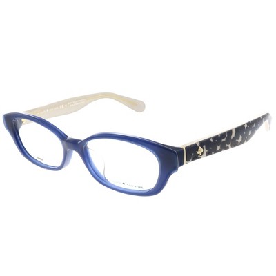 Kate Spade Low Bridge Fit  S38 Womens Square Eyeglasses Transparent Blue 50mm