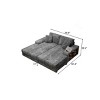 Convertible Corduroy Sectional Sofa,Modern Sleeper Couch,Oversized Living Room Lounge Chair - The Pop Home - 4 of 4