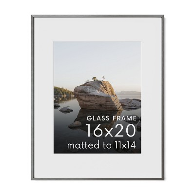 Haus and Hues Brushed Metal Frame with Real Glass, Gray/Bronze