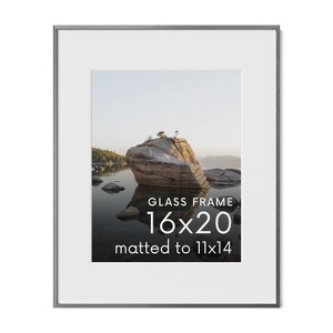 Haus and Hues Brushed Metal Frame with Real Glass, Gray/Bronze - 1 of 3