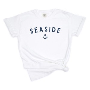 Simply Sage Market Women's Seaside Anchor Short Sleeve Garment Dyed Tee - 1 of 2