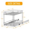 LOVMOR Pull Out Cabinet Organizer and Storage (20" W x 21" D) 2-Tier Pull Out Shelf Storage for Kitchen Base Cabinet Silver - 4 of 4