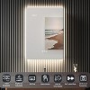 HBEZON Medicine Cabinet with Mirrors and Lights, Wall Mount LED Bathroom Cabinet, Defogger, Dimmable, Clock, Temp, Aluminum, Silver - 3 of 4