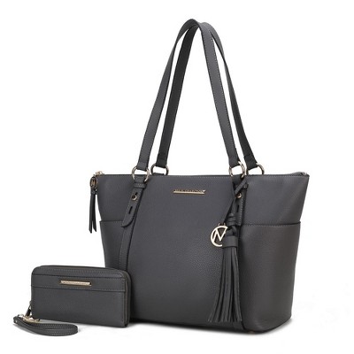 MKF Collection Gloria Vegan Leather Women’s Tote Bag with Wallet Set by Mia K