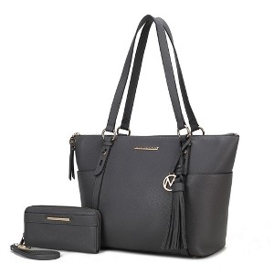 MKF Collection Gloria Vegan Leather Women’s Tote Bag with Wallet Set by Mia K - 1 of 4