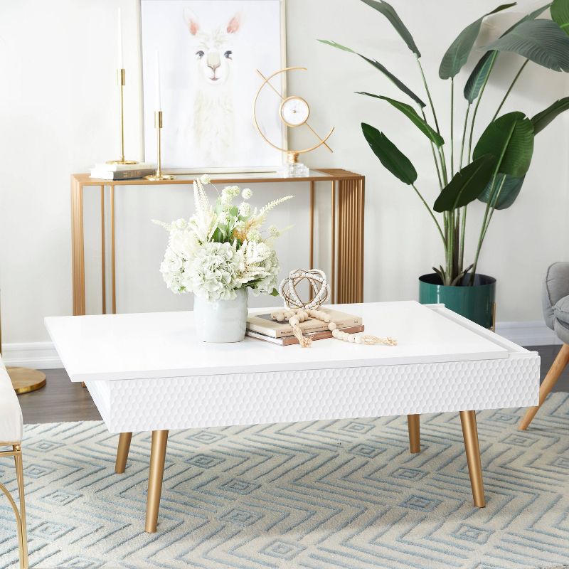 Contemporary Wood Coffee Table White - Olivia &#38; May, 1 of 30