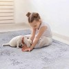 NAYSAYE Runner Rug 2'6" x 10' Washable Low Pile Soft Cozy Non Slip Kid and Pet Friendly for Living Room Bedroom Playroom, Gray - 2 of 4