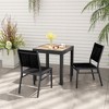 Tangkula 4PCS Outdoor Dining Chairs w/ Breathable Seat Backrest Heavy-Duty Aluminum Frame - 3 of 4