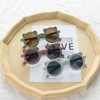MyKids-Usa Girls Solid Color Cartoon Shape Round Frame Frosted Sunglasses - 2 of 4