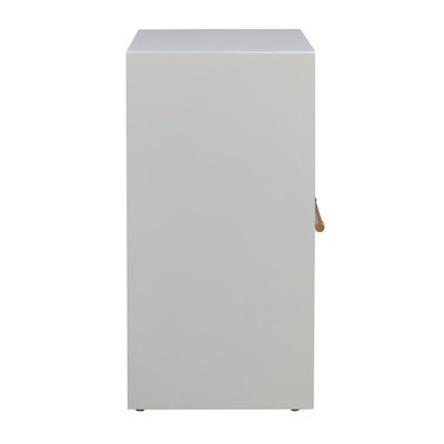 Libre 23'' Sleek White and Gold Modern Nightstand with 1 Drawer