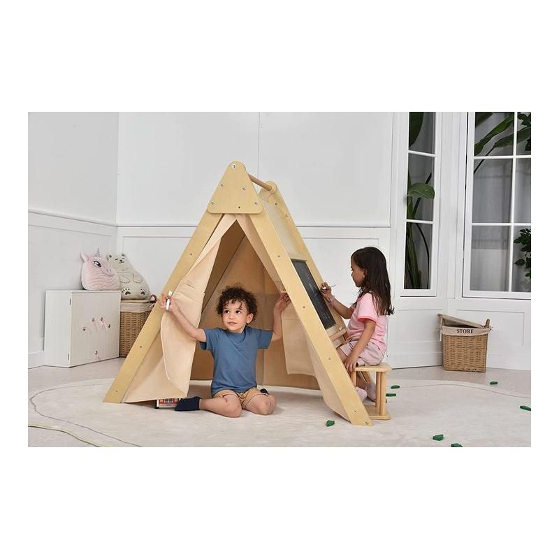 Oak - Wood Learning Tent and Climber with Desk and Chair, 2 of 9