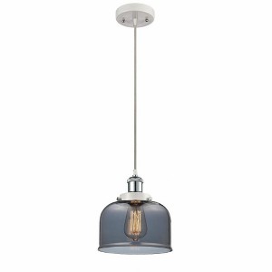 Bell - 1 Light Cord Hung Mini Pendant In Industrial Style-10 Inches Tall and 8 Inches Wide - 1 of 1