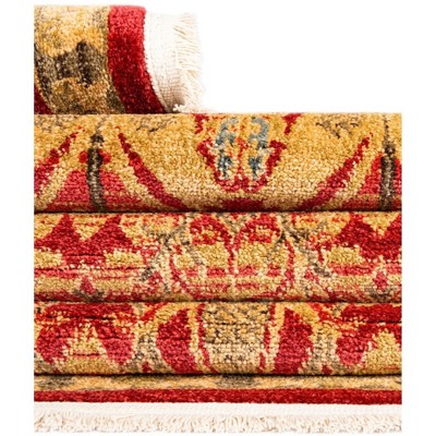 Edinburgh Red and Beige Rectangular Synthetic Area Rug