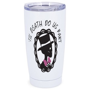 Elanze Designs Til Death Do Us Part Skeleton Groom Halloween Wrap-Around Design 20 Ounce Stainless Steel On-The-Go Coffee Mug, Thermal Travel Tumbler - 1 of 4