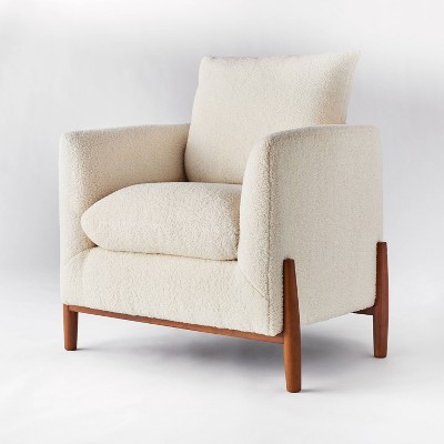 cream comfy chair