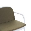 Gulches Outdoor PP Club Chair, White Frame with Green Cushion, Set of 2 for Patio, Outdoor, Garden, Poolside - 4 of 4