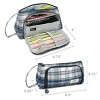 Wrapables Large Capacity Pencil Case, Portable Pencil Pouch for Stationery Office Supplies, Plaid Blue - 2 of 4