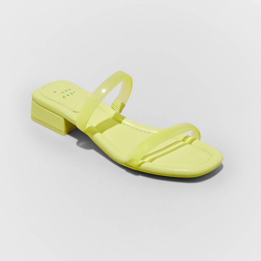 Women's Annie Slide Sandals - A New Day™ Lime Green 8