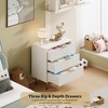 3 Drawer Dresser for Bedroom, Fluted Modern Nightstand with Deep Drawers, Chest of Drawers with Wide Top, Wooden Dresser Organizer - 3 of 4