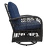 UNISOAR 3PC Conversation Set with Rocker Swivel Chair - 3 of 4