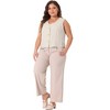 Agnes Orinda Women's Plus Size V Neck Sleeveless Button Up Summer Business Casual Fashion Vests - 3 of 4